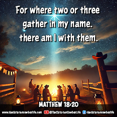 A serene image of a small group of believers praying together, symbolizing the presence of Jesus as described in Matthew 18:20.