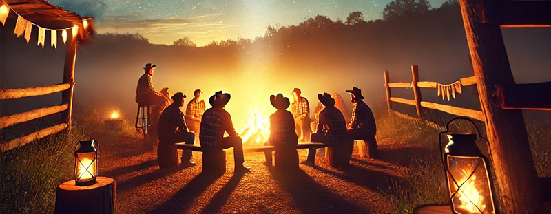 A peaceful depiction of a group in prayer, inspired by Matthew 18:20, illustrating unity in Christ.