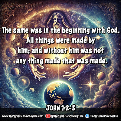 A cosmic illustration showcasing the theme of divine creation, featuring a glowing galaxy with radiant light at its center and ethereal hands shaping stars and planets, symbolizing God's eternal presence.