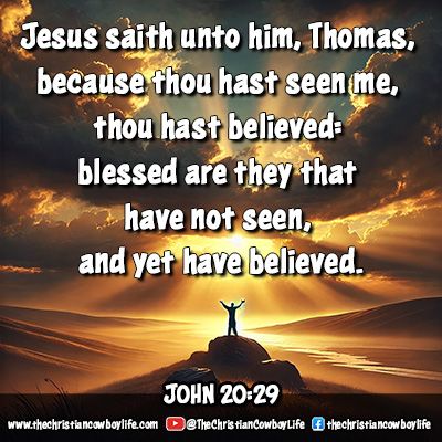 "A powerful Bible verse from John 20:29 displayed with an inspiring background, symbolizing faith in the unseen. A motivational Christian message encouraging believers to trust in God's promises."