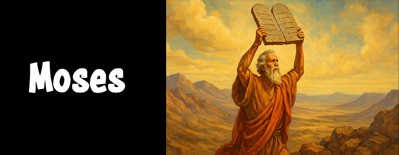 Moses, the Deliverer, standing with the tablets of the Law