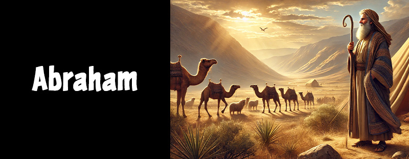 Abraham lifting his eyes to the heavens, symbolizing faith in God's promise.