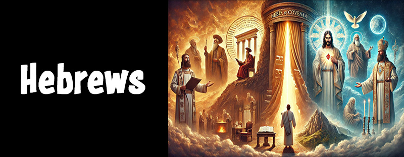 Illustration of Jesus as High Priest with heavenly light, temple veil torn