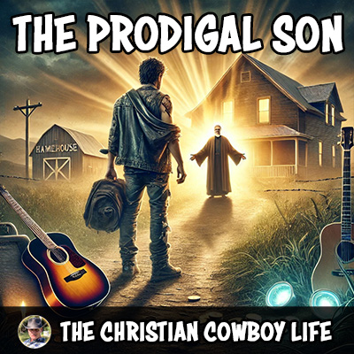 A young man returning home with open arms, symbolizing forgiveness and redemption in the prodigal son story.