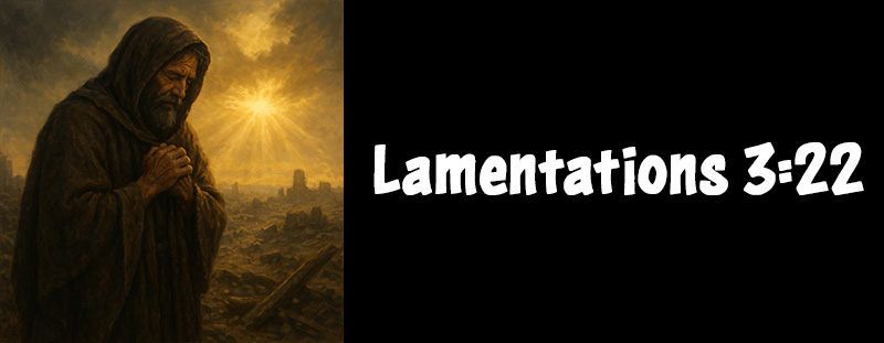 This image represents Lamentations 3:22 and has an overlay that reads: “It is of the Lord’s mercies that we are not consumed, because his compassions fail not.” — Lamentations 3:22