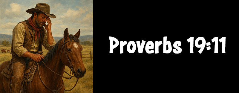 This image represents Proverbs 19:11 and has an overlay that reads: “The discretion of a man deferreth his anger; and it is his glory to pass over a transgression.” - Proverbs 19:11