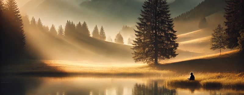 An inspiring reflection of peace and faith in God’s power, illustrating the truth of Psalm 46:10 — “Be still, and know that I am God.”