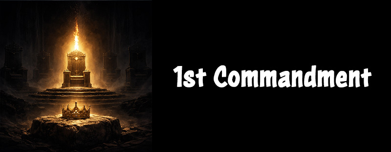 A single illuminated throne with a crown before it and one bright flame rising in a dark throne room.