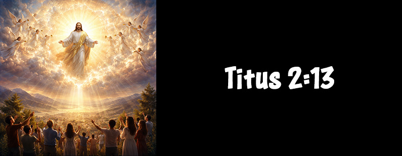 Titus 2:13 KJV Bible verse about the blessed hope and the glorious appearing of Jesus Christ.