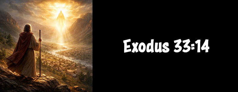 Exodus 33:14 KJV Bible verse about God’s presence bringing rest and peace